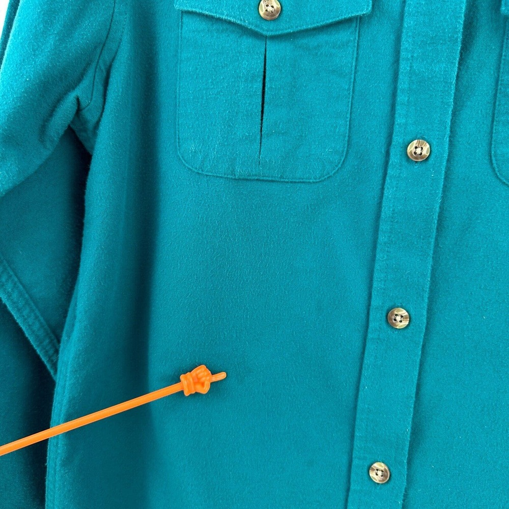 Vintage L.L Bean Shirt Womens Small Green Cotton Button Up Long Sleeve - Picture 6 of 10
